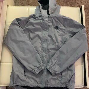 The North Face wind breaker-Gray, hood. open to offers ‼️